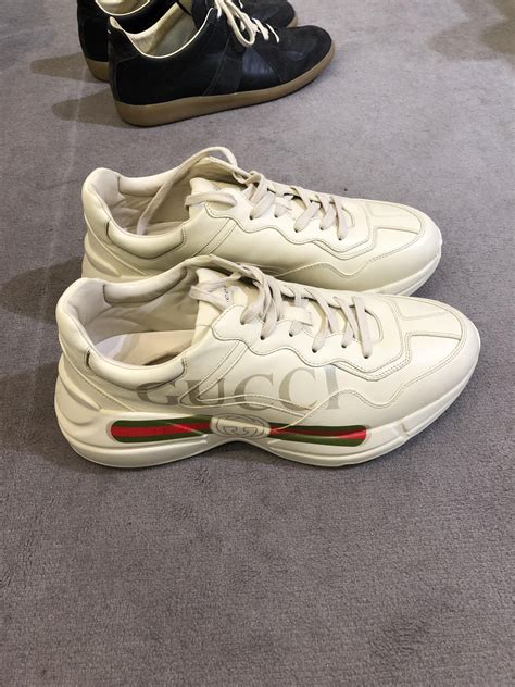 gucci rhyton sneakers replica|gucci rhyton mixed media sneakers.